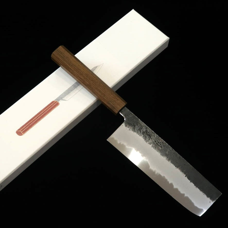 HADO Nakiri Sumi Shirogami No.2 Oak Black Fuki-urushi Handle (165mm)