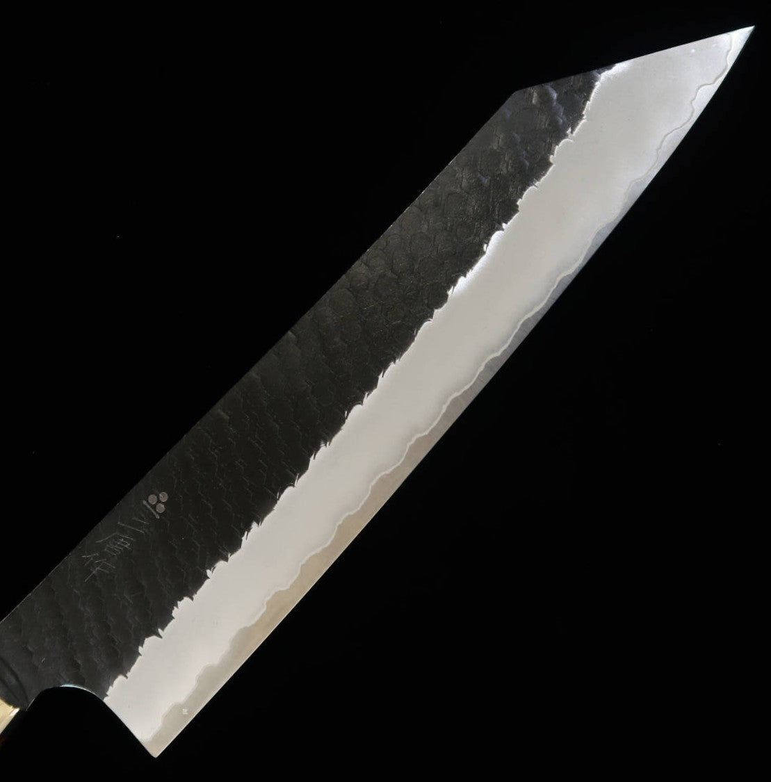 Nigara Hamono NIGARA Gyuto Kirituke SG2 finition noire martelée, manche en bois de fer (240mm)