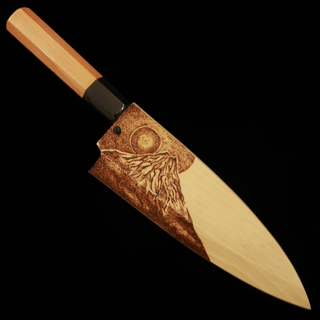 Deba SUISIN Ginsan, Magnolia Handle - Mount Fuji - (165mm)