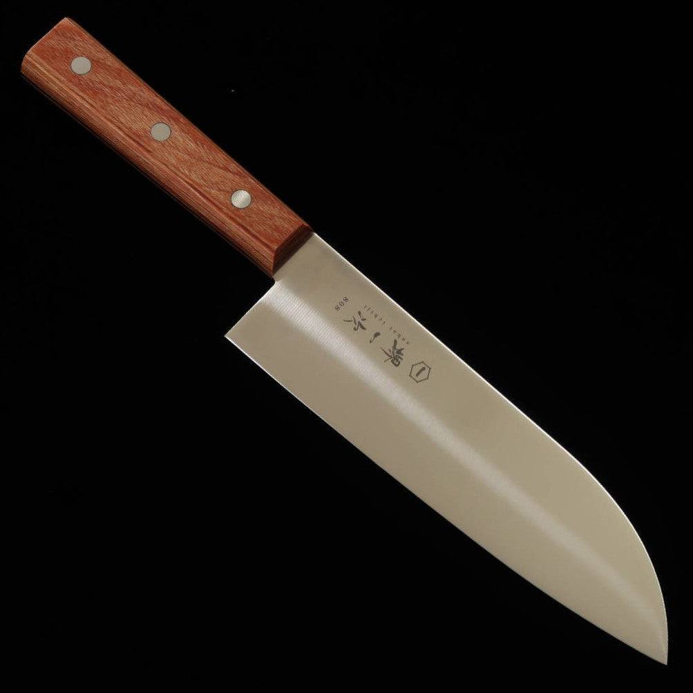 Santoku SAKAI ICHIJI Aço inoxidável cabo marrom (180mm)