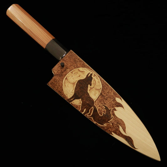 Suishin SUISIN Deba, aço Ginpaku nº 3, bainha de magnólia - Moonlight - (165mm)