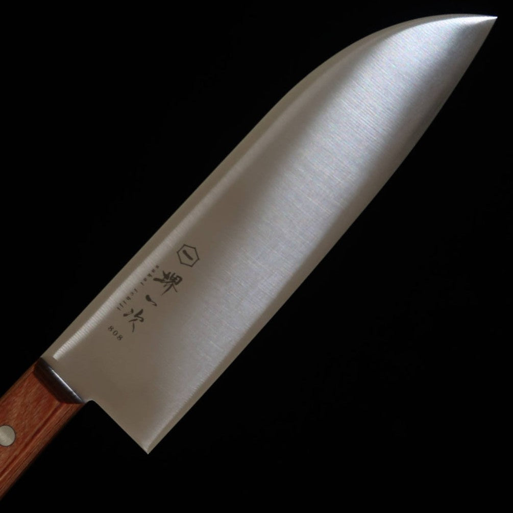 Santoku SAKAI ICHIJI Aço inoxidável cabo marrom (180mm)