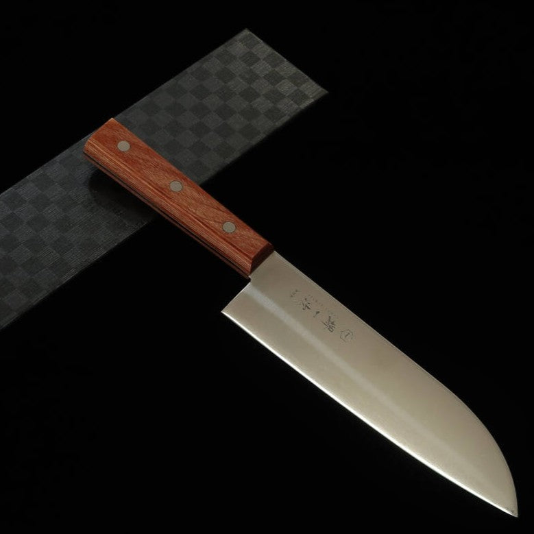 Santoku SAKAI ICHIJI Aço inoxidável cabo marrom (180mm)