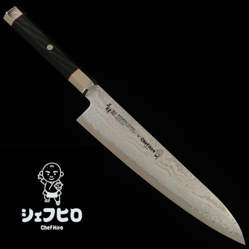【 シェフヒロ ✖ MCUSTA三昧】 スペシャル スプラッシュダマスカス VG10 リネンマイカルタ柄 牛刀 (210mm)