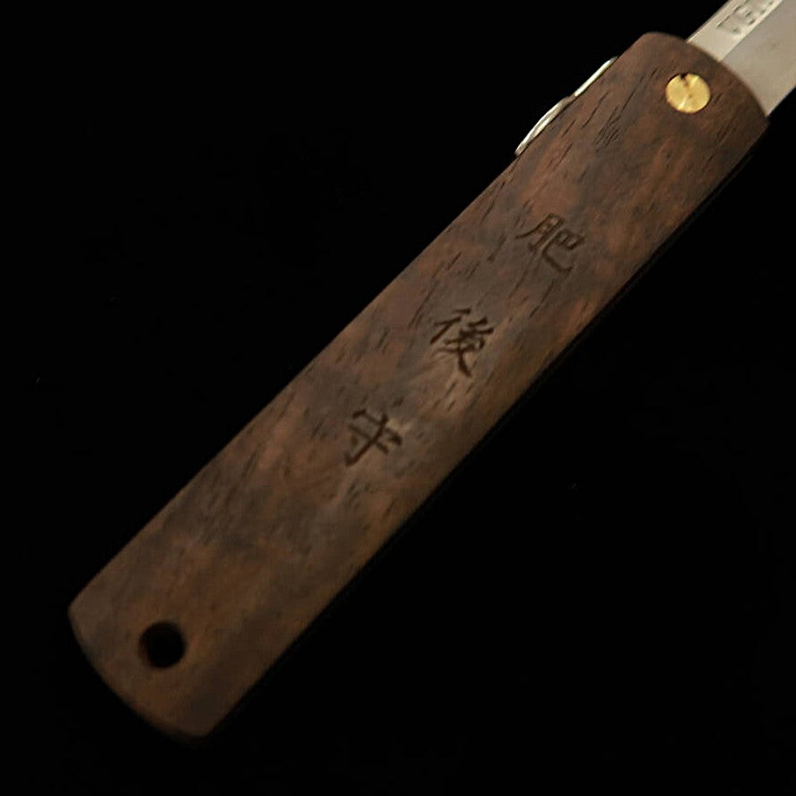 Nagaokamekoma HIGONOKAMI, VG10, manche en bois de kaki noir (70mm)