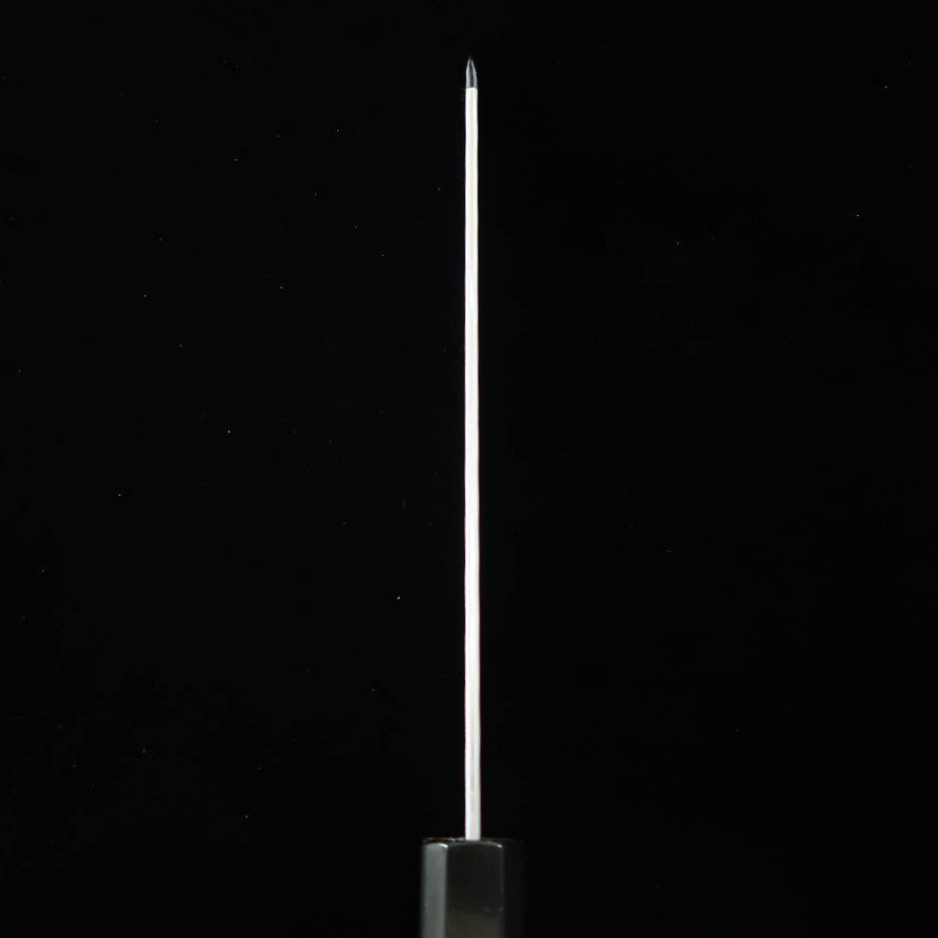 二唐刃物鍛造所 NIGARA 青紙スーパー黒打 切付菜切 チーク八角柄 (170mm)