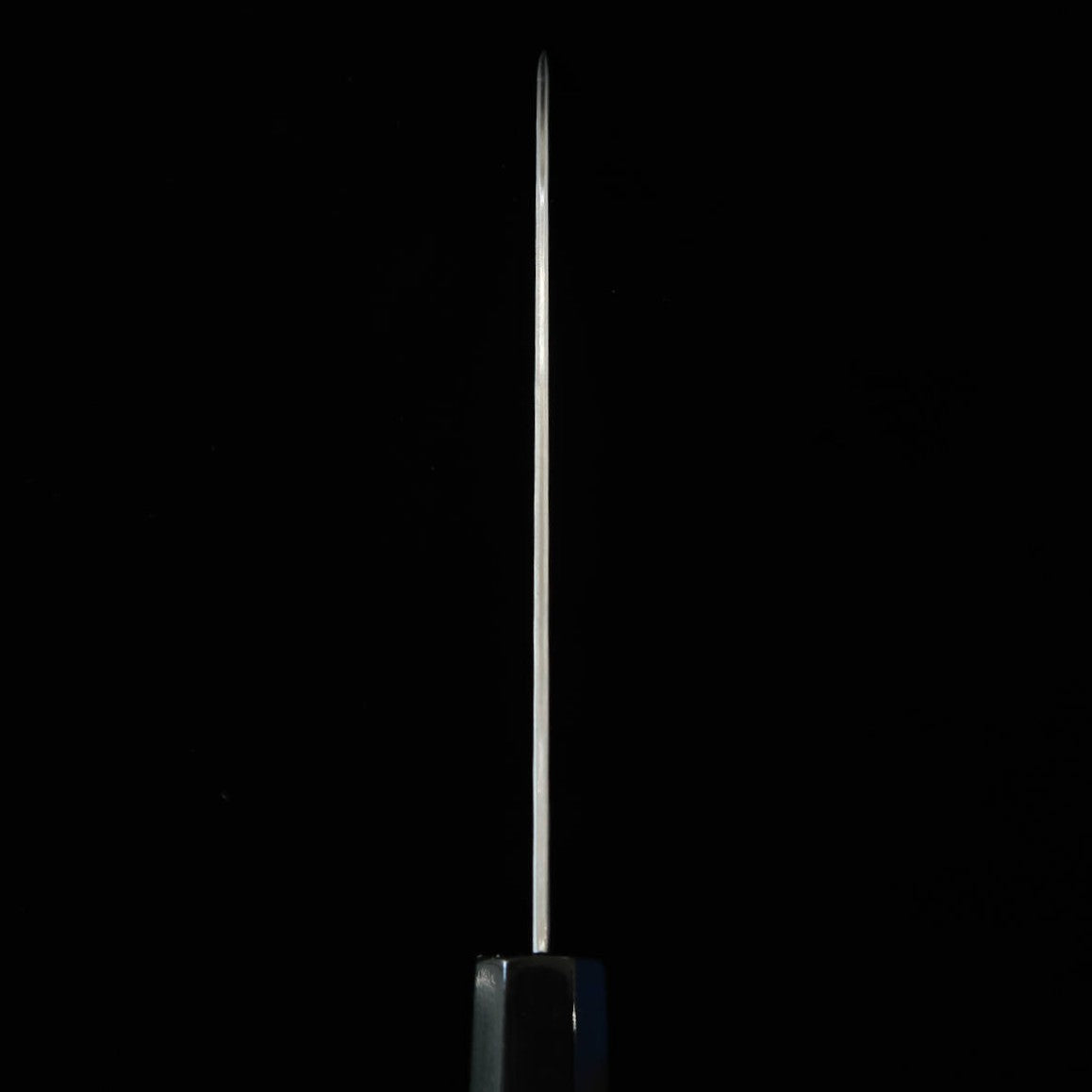 二唐刃物鍛造所NIGARA 青紙スーパー黒打 三徳 チーク八角柄 (180mm)