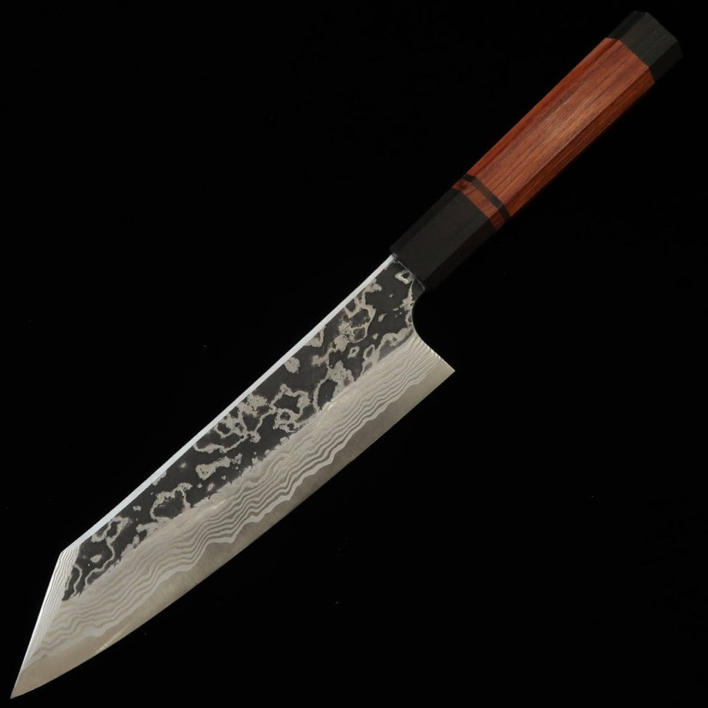 初心HATSUKOKORO ヨロコビSP 切付牛刀 SLD 黒打ちブラスト仕上げ ブビンガハンドル (210mm)
