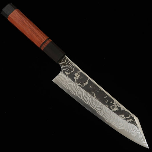 HATSUKOKORO Yorokobi SP Kiritsuke Gyuto SLD Black Blasted Finish Bubinga Handle (210mm)