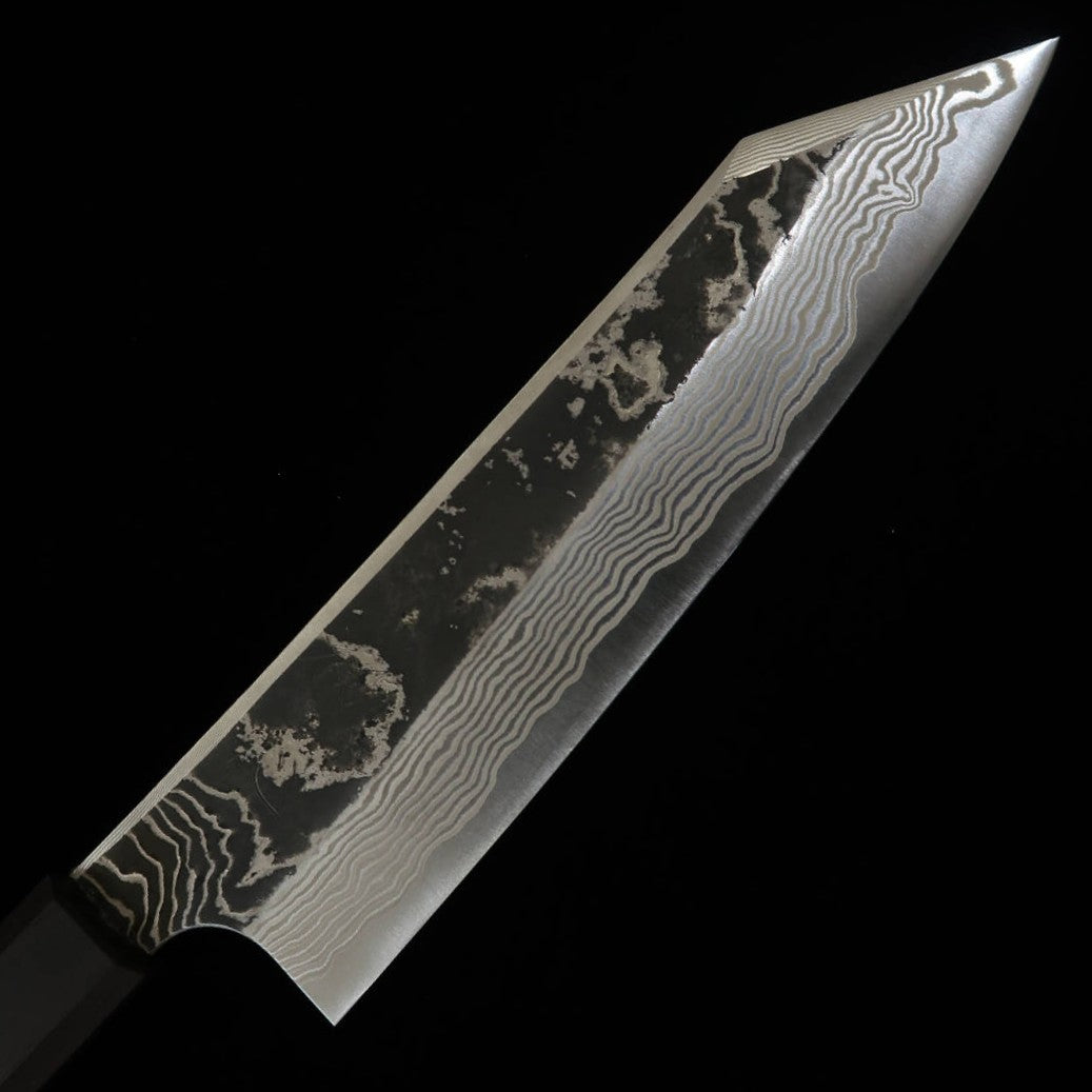 初心HATSUKOKORO ヨロコビSP 切付牛刀 SLD 黒打ちブラスト仕上げ ブビンガハンドル (210mm)