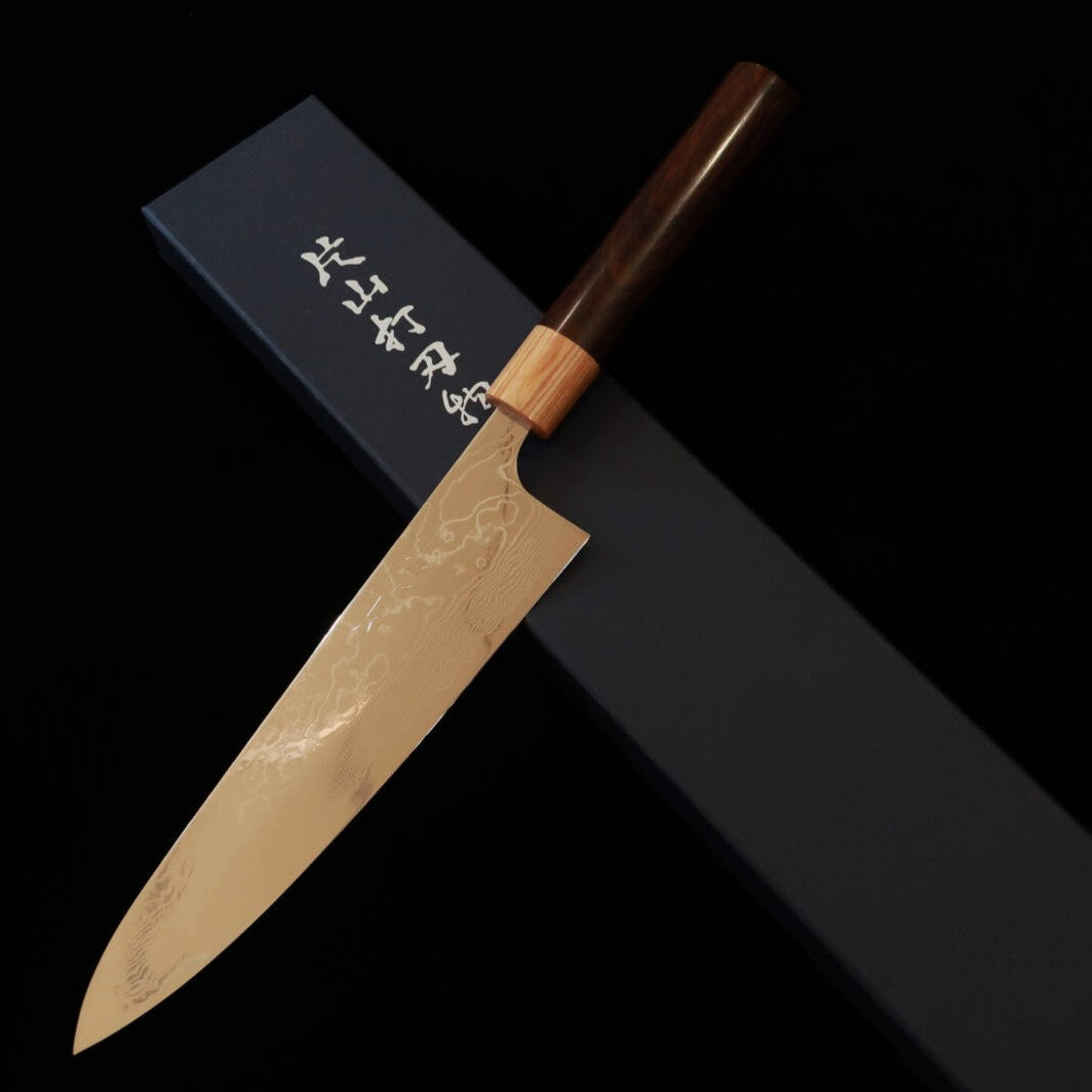 片山 雄太YUTA KATAYAMA VG10ダマスカス 磨き仕上げ 牛刀 紫檀栗型柄 (210/240mm)