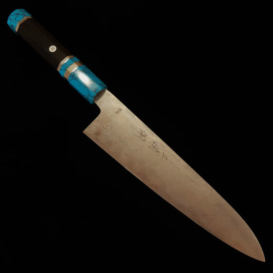 三浦佩MIURA Obidama 牛刀 VG10 ダマスカス カスタムハンドル (210mm)