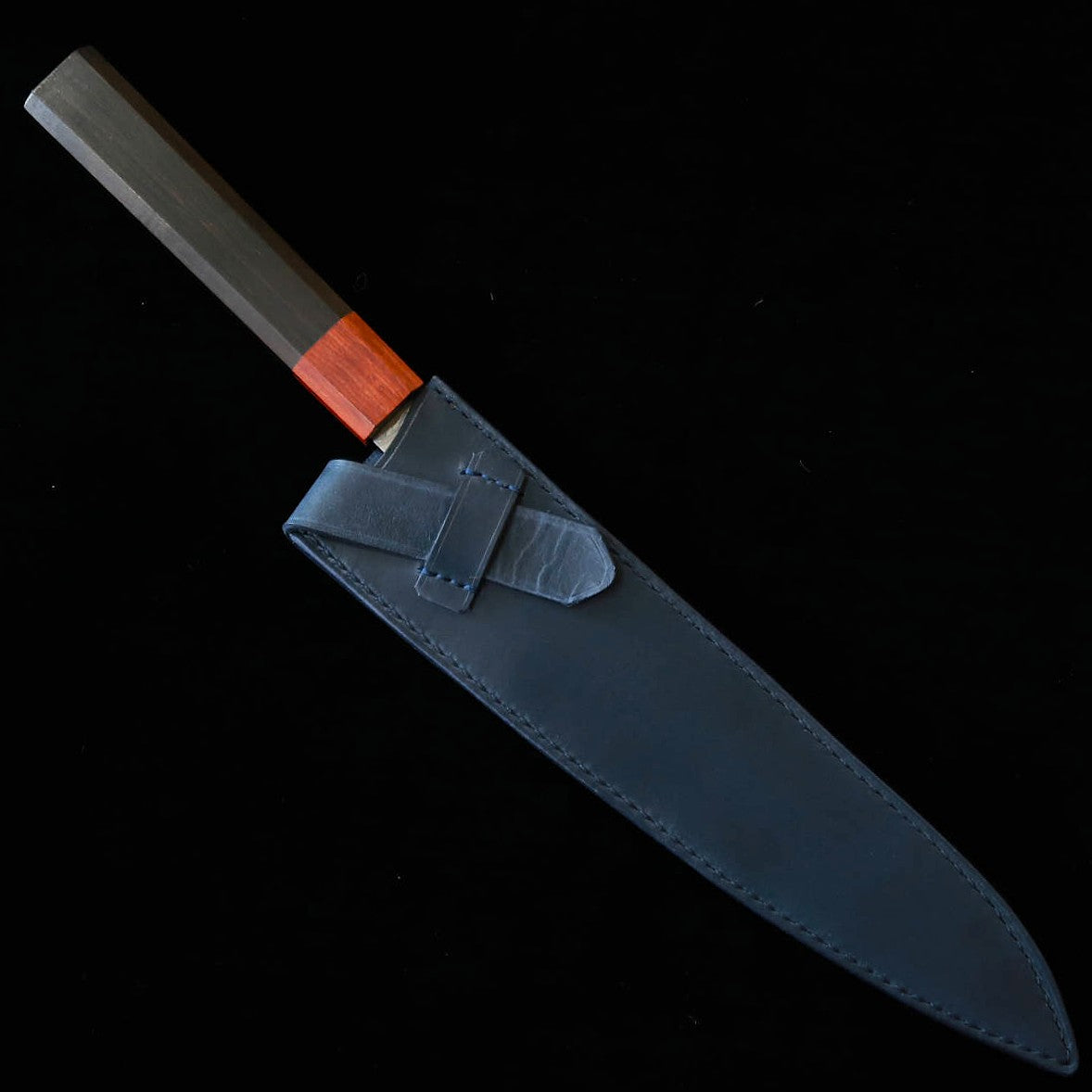 YOKU leatherworks レザーナイフシース 牛刀用 ブラック/ネイビー/キャメル(210mm)