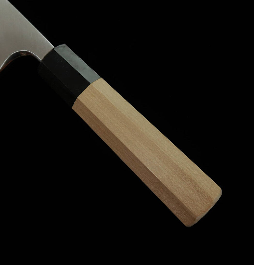MIURA Deba pour gaucher Acier Gin-san No.3 Finition bois de polissage Manche octogonal en magnolia (165/180 mm)