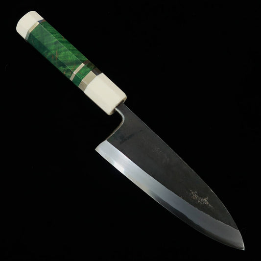 MIURA Itadaki Deba Aço Branco Nº2 Forjado Cabo de Madeira Estabilizada com Prata (150mm)