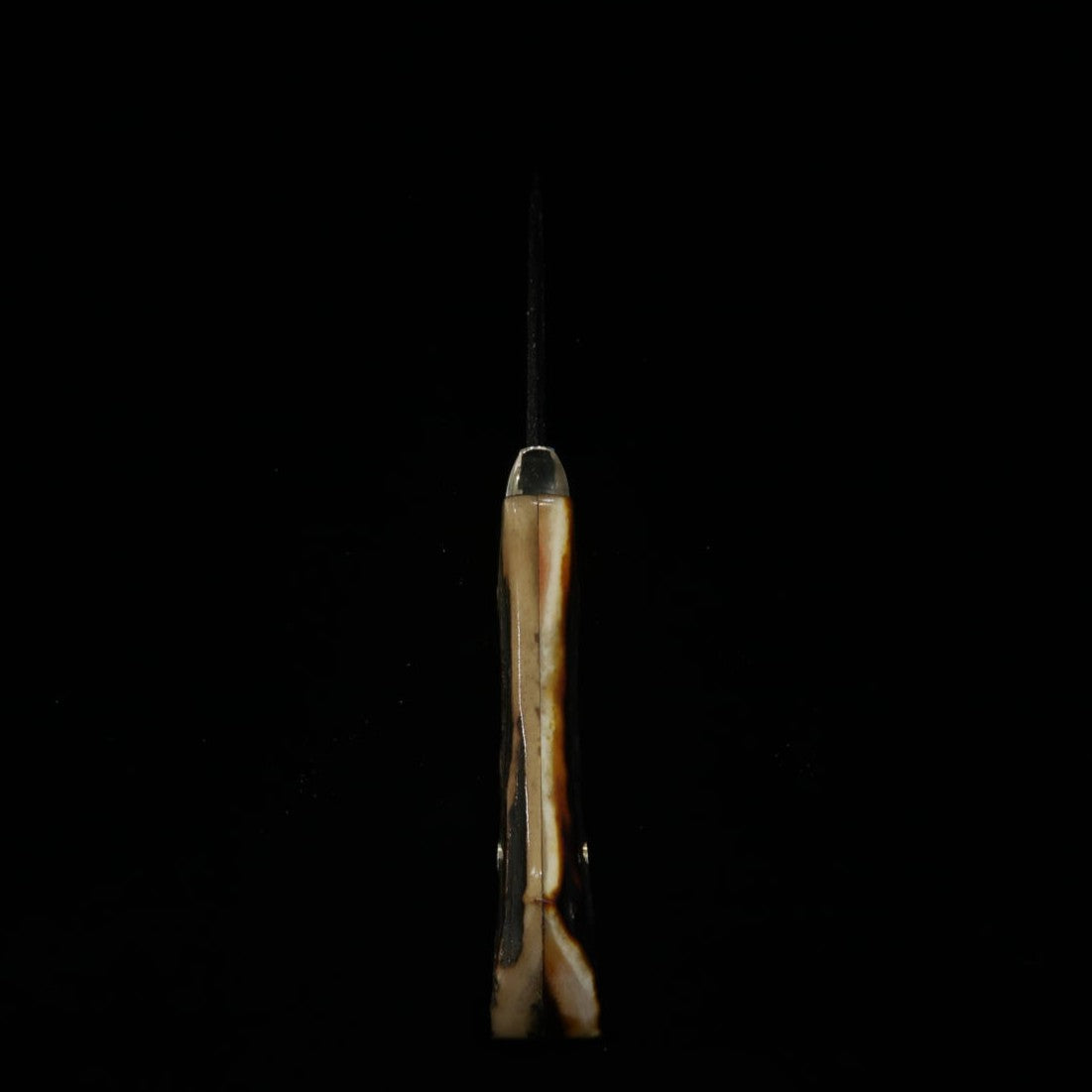 Takeda Cutelaria - Faca de bainha (sheath knife) forjada à mão por Moriya, cabo de chifre, aço Hitachi Aogami Super