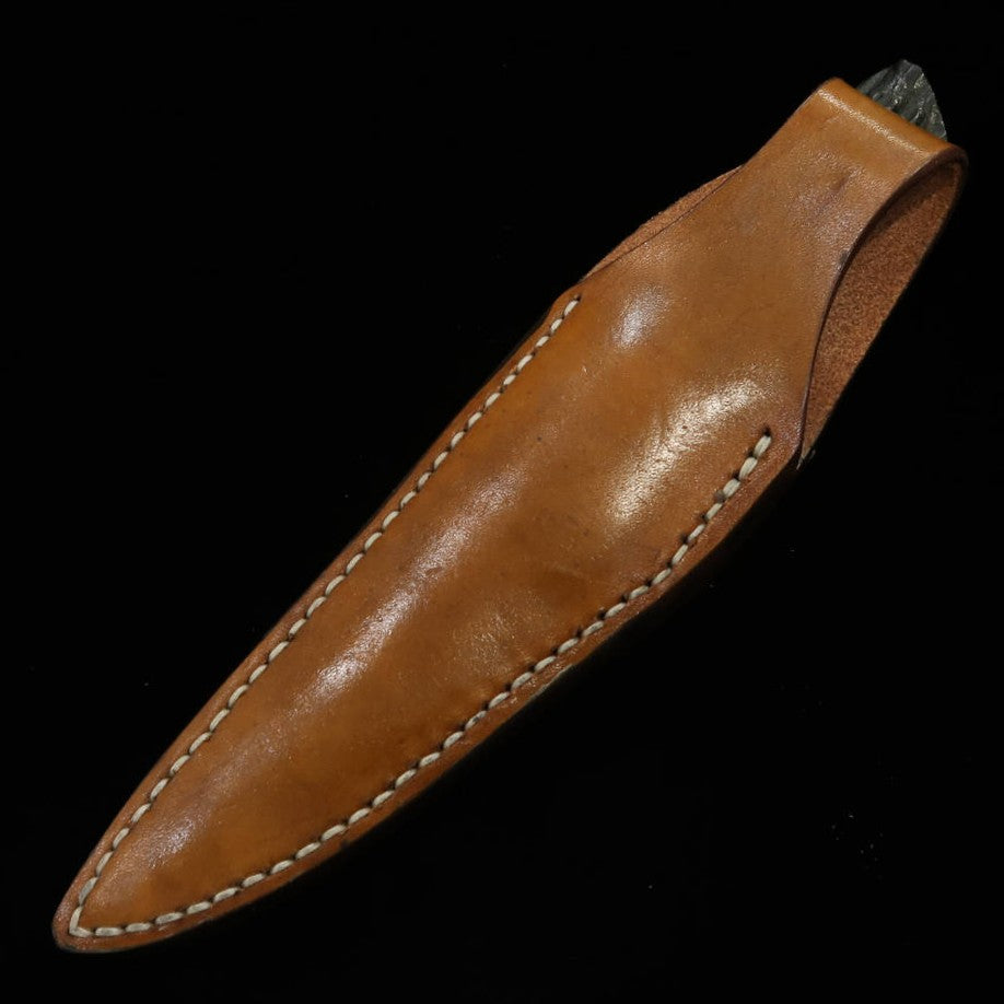 Takeda Cutelaria - Faca de bainha (sheath knife) forjada à mão por Moriya, cabo de chifre, aço Hitachi Aogami Super