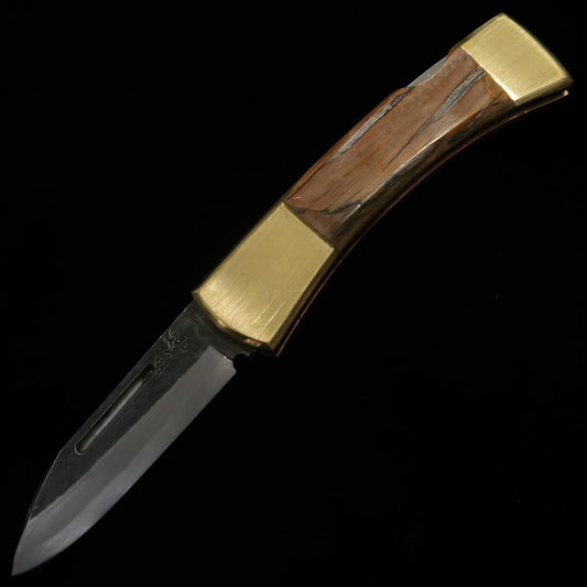 Takeda Hamono TAKEDA Forja manual de Bitchū por Inagaki - Canivete back lock Mammoth aço Hitachi Aogami Super (68mm)