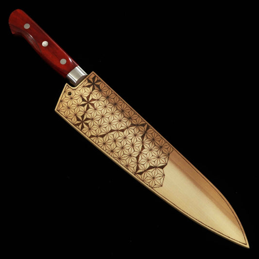 SUISIN Gyuto Cabo vinho Bainha de magnólia -Asanoha- (210mm)