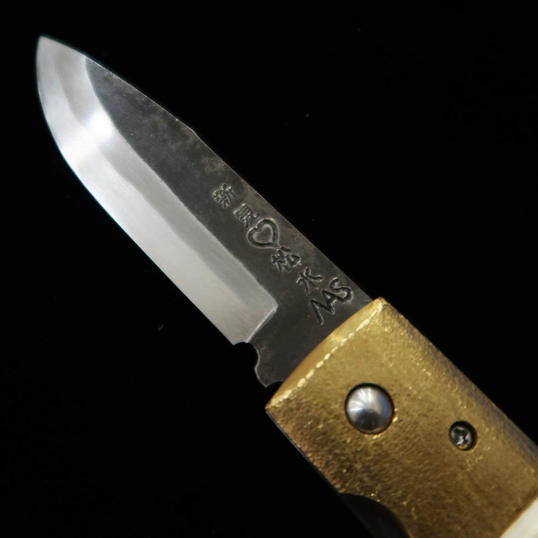 武田刃物TAKEDA 備中手打ち鍛冶 稲垣作 備中型 ライナーロックフォルダー A マンモス 日立青紙スーパー鋼