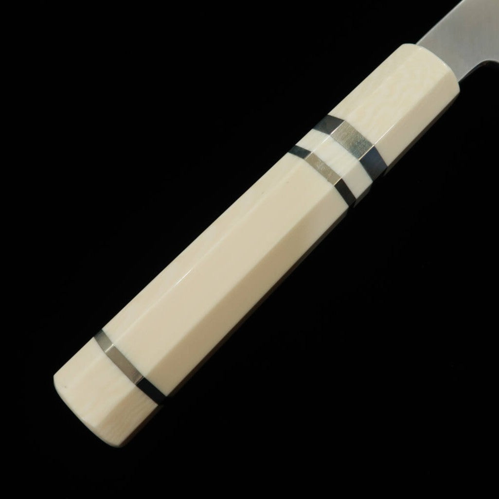 三浦佩 MIURA Obidama 片刃牛刀 銀紙三号 木砥仕上げ コーリアンハンドル (240mm)