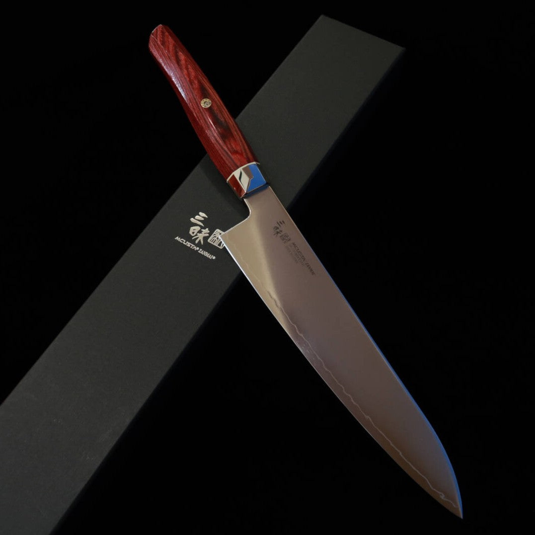 【Novo Clássico】MCUSTA ZANMAI Revolution 3 Vermelha Gyuto (210mm)