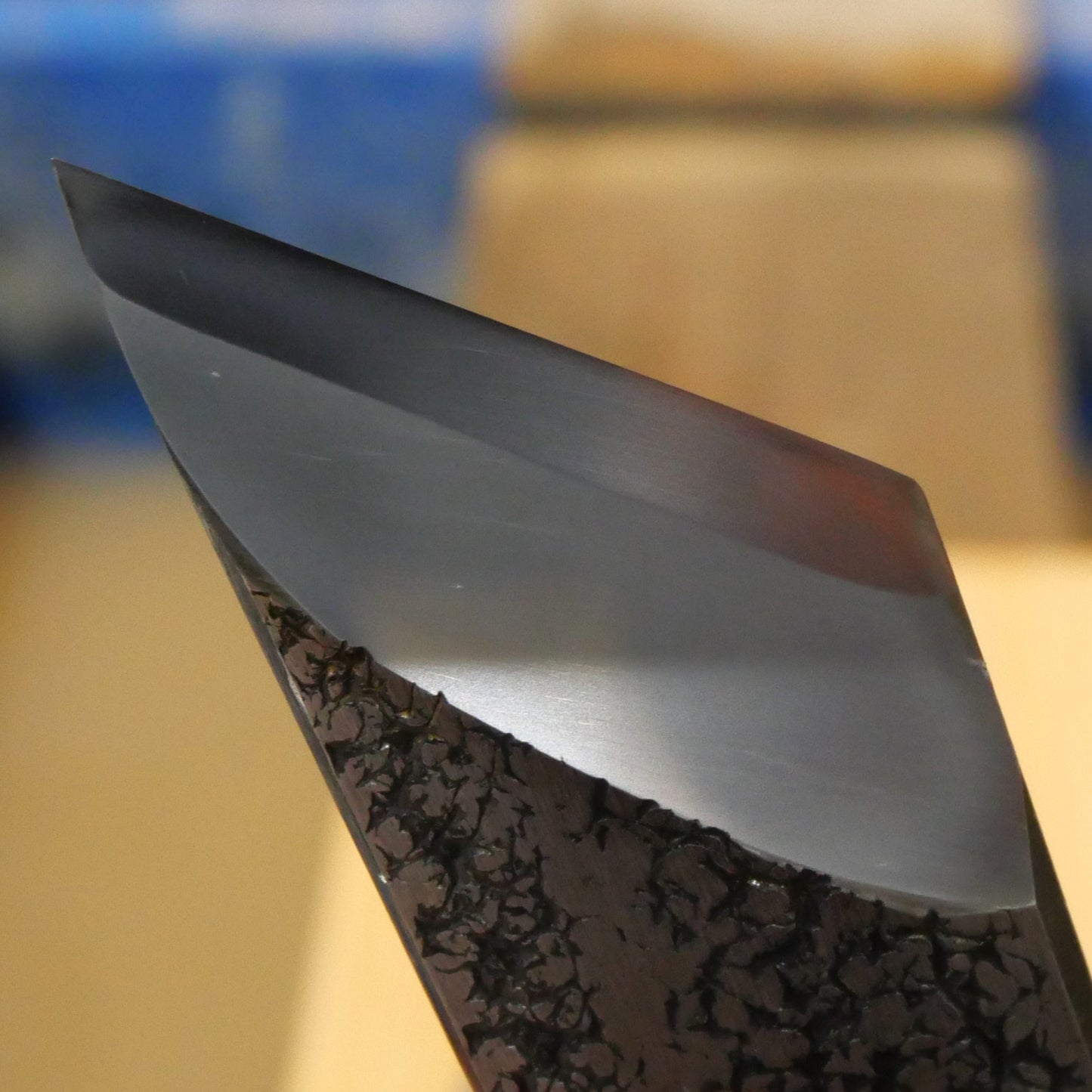 Piedra de afilar natural Nakayama Asagi tipo cuero con base (48×133×22 mm)