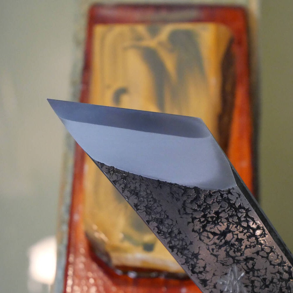 天然砥石 奥殿 合砥 コッパ 台付き 53×112×17mm