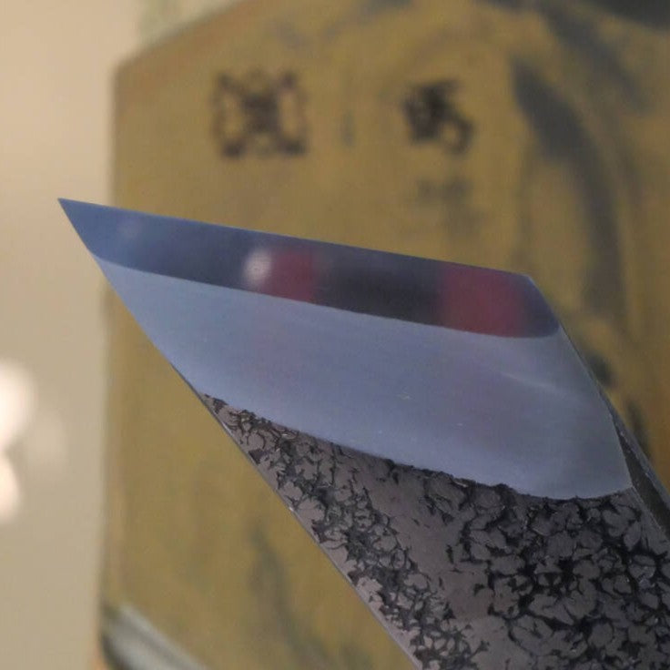 天然砥石 馬路山合砥 レザー型 厚みあり 75×131×23mm