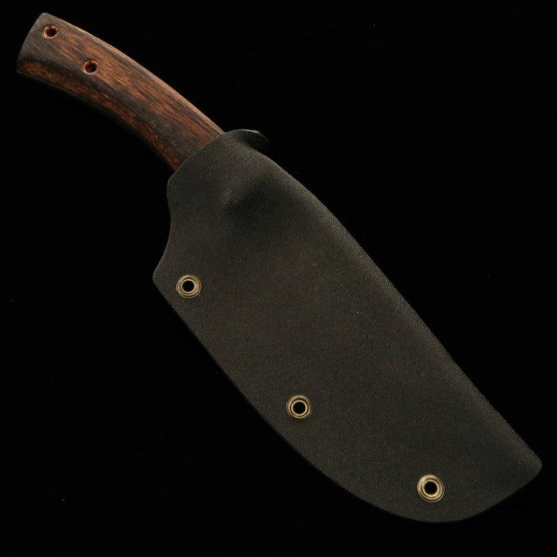 Petty Zero Kaji Black Cat Capers B-1 Modelo 80crv2 Cabo de madeira natural com bainha de Kydex (95mm)