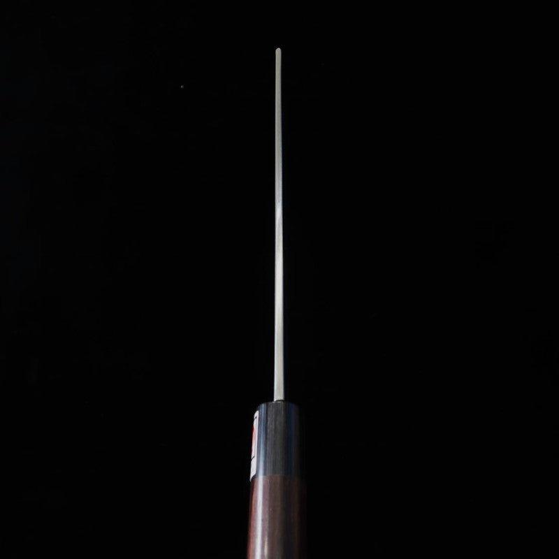 Cutelo chinês IKENAMI HAMONO Aogami No. 2 acabamento polido cabo em jacarandá (210mm)