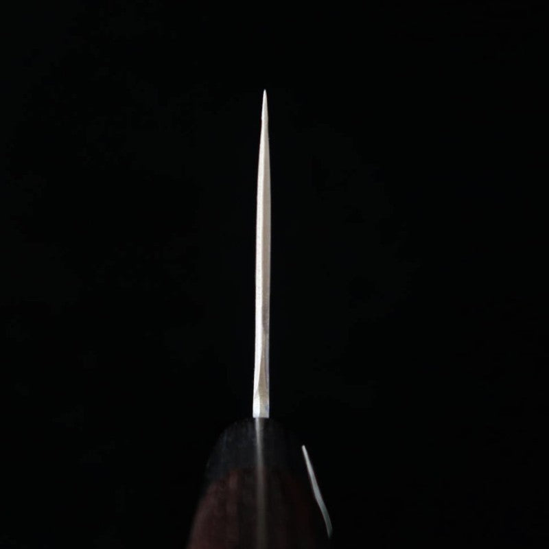 Cutelo chinês IKENAMI HAMONO Aogami No. 2 acabamento polido cabo em jacarandá (210mm)