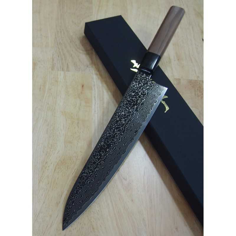 Faca japonesa do chef KAGEKIYO ZA-18 black damascus (210/240mm)