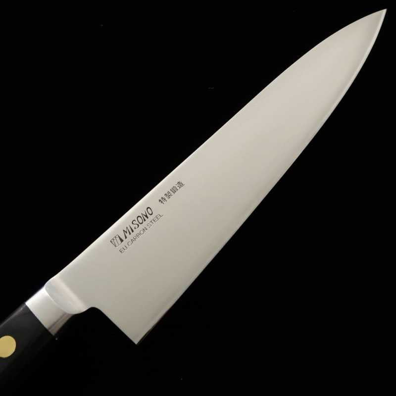 Gyuto MISONO acero al carbono EU, mango de contrachapado negro (180-270 mm)
