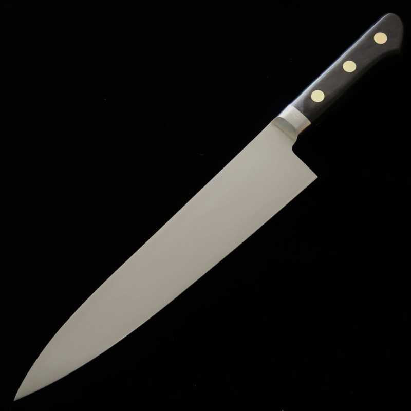 Gyuto MISONO acero al carbono EU, mango de contrachapado negro (180-270 mm)