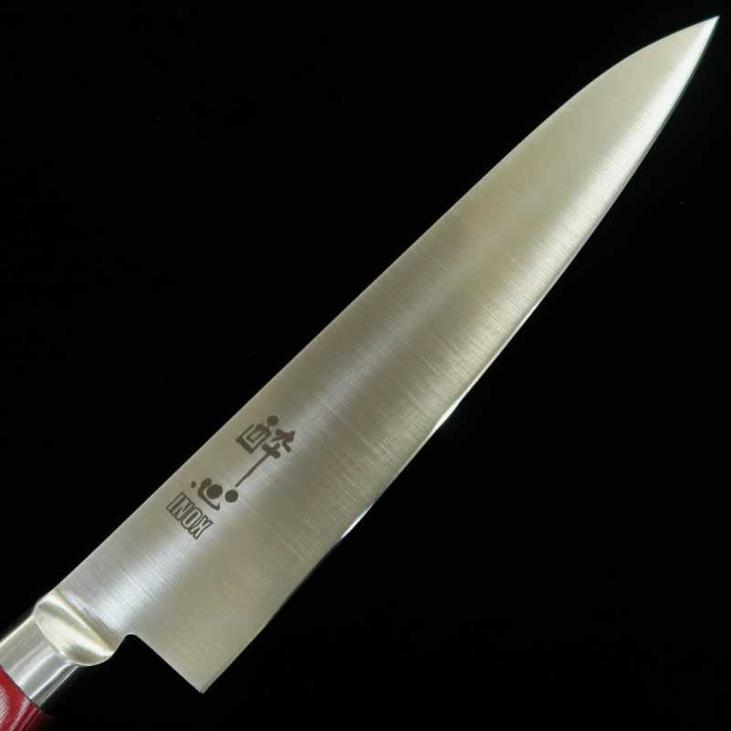 SUISIN Petty INOX PREMIUM Micarta Handle Red/White (150mm)