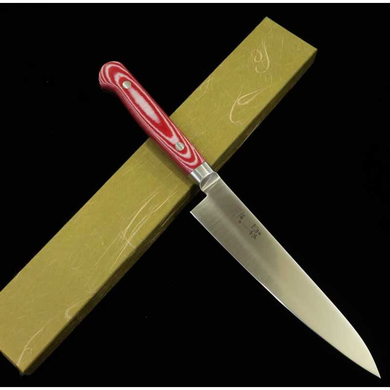 SUISIN Petty INOX PREMIUM Micarta Handle Red/White (150mm)
