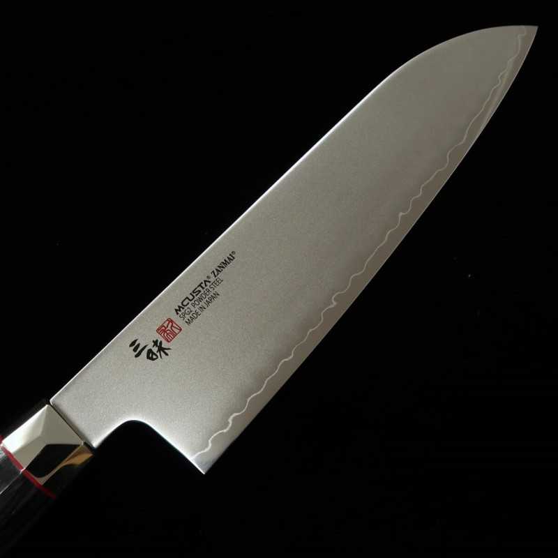 Santoku MCUSTA ZANMAI Revolution negro (180 mm)