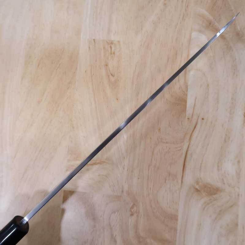Masamoto Sohonten Kasumi Acier Blanc n°2 Yanagiba manche en corne de buffle forme châtaigne (240-300 mm)
