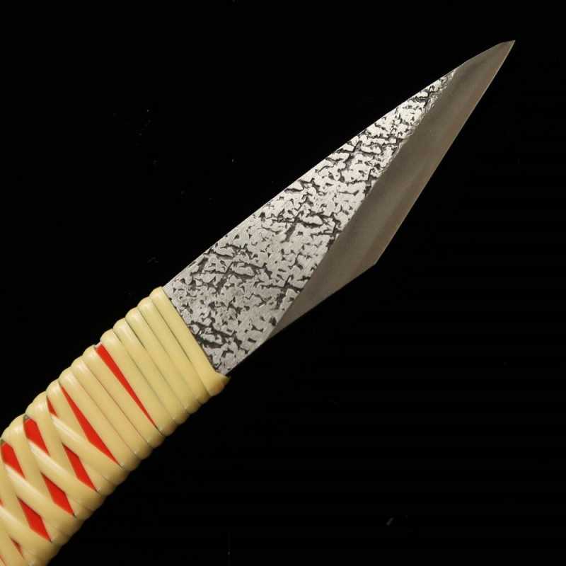 Kiridashi MIURA Aogami super, tipo pistola, mango envuelto en ratán (24/30 mm)