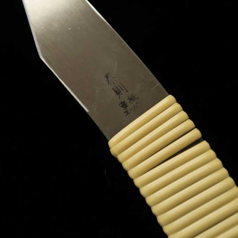 Kiridashi MIURA Aogami super, tipo pistola, mango envuelto en ratán (24/30 mm)