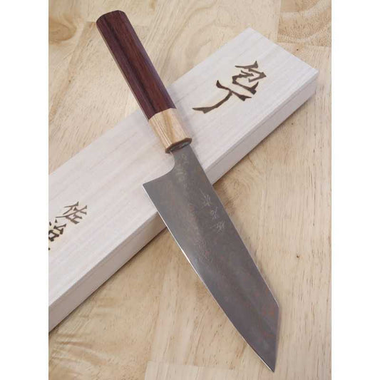 Bunka Takeshi Saji Damasco Colorido SAJI TAKESHI VG10 com Cabo Octogonal de jacarandá (165 mm)