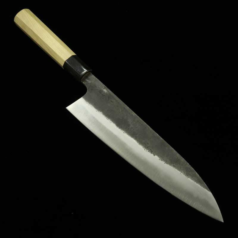 Gyuto MIURA Shiroichi Steel Kurouchi White Buffalo Octagonal Handle (210-270mm)