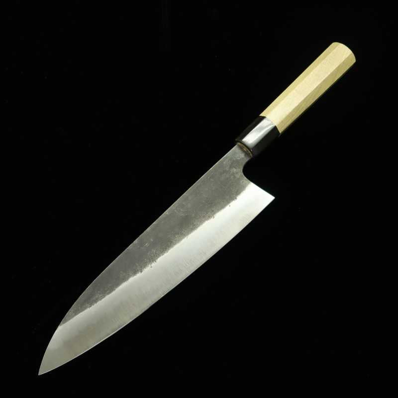 Gyuto MIURA Shiroichi Steel Kurouchi White Buffalo Octagonal Handle (210-270mm)
