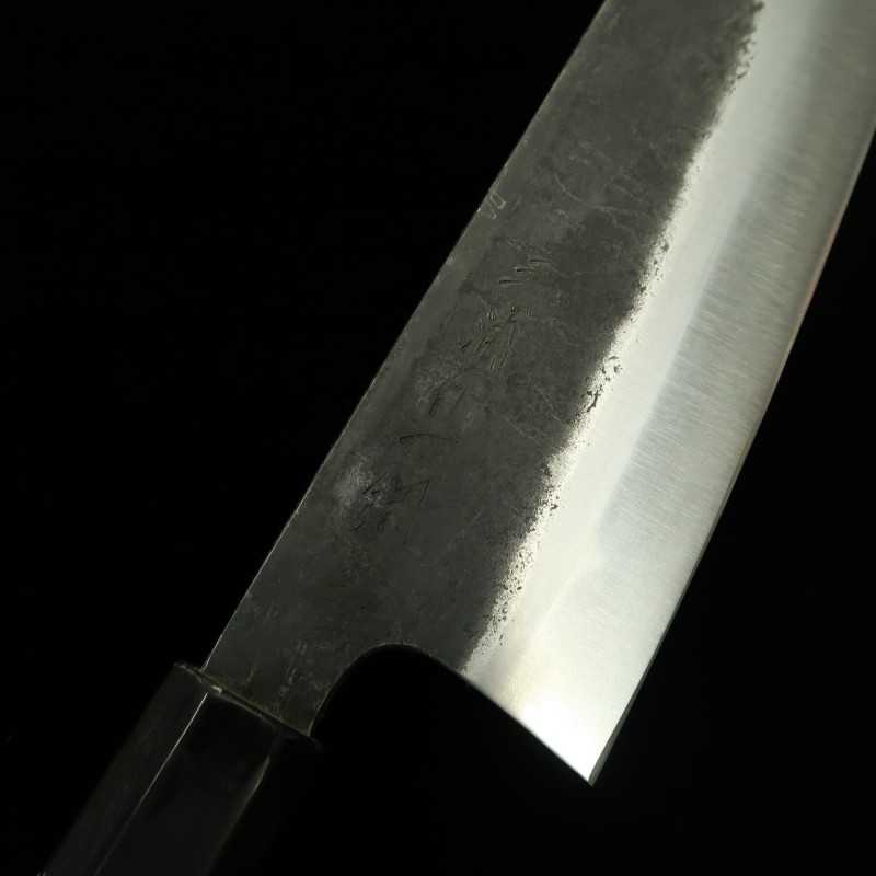 Gyuto MIURA Shiroichi Steel Kurouchi White Buffalo Octagonal Handle (210-270mm)