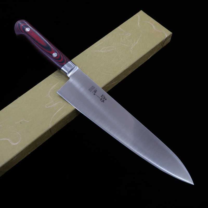 Suishin INOX PREMIUM Gyuto, manche micarta rouge/noir (210/240 mm)