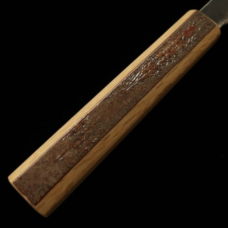Gyuto Hado Aogami #1 Kurouchi Damasco cabo de cerejeira (240mm)