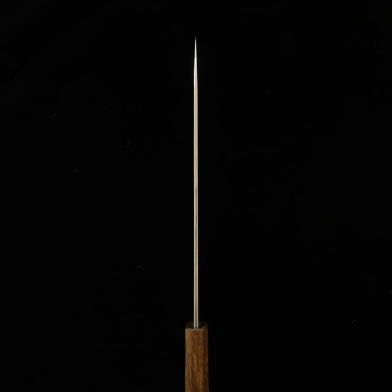 Gyuto HADO Aogami 1 Kurouchi Damasco Cabo octogonal de carvalho preto (240mm)