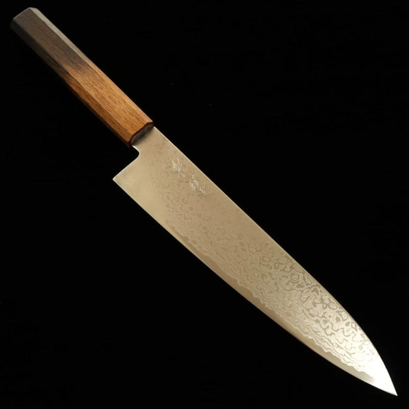 刃道 HADO 翁流 ZA18 ダマスカス 樫柄 牛刀 (210mm)