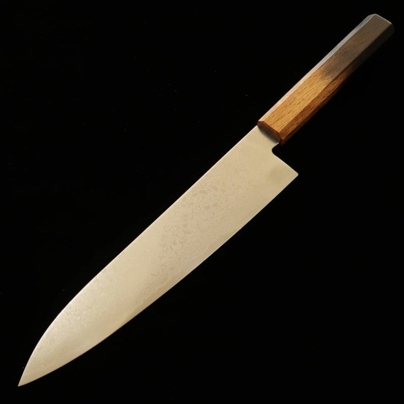 刃道 HADO 翁流 ZA18 ダマスカス 樫柄 牛刀 (210mm)